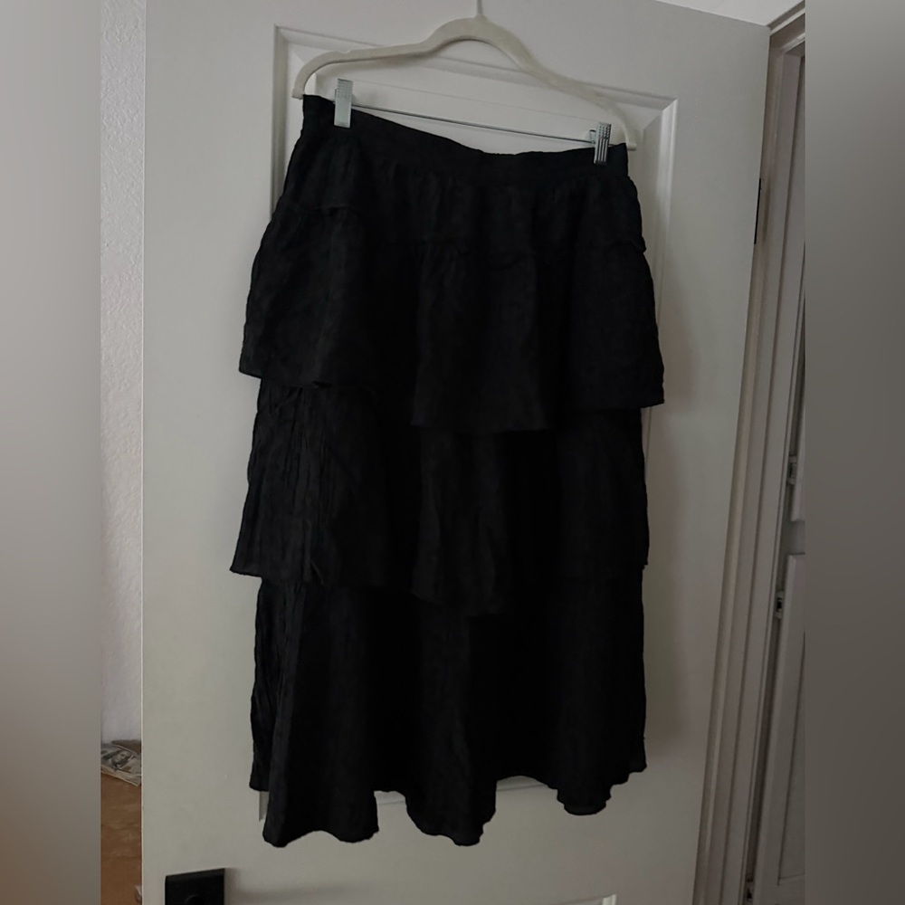 Universal Thread Black Tiered Maxi Skirt